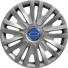 Ford Fiesta 14 Inç Jant Kapağı Amblemli Gri 4'lü Takım 123