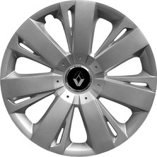PackGar Renault Megane 1 15 Inç Jant Kapağı Amblemli Gri 4'lü Set 114