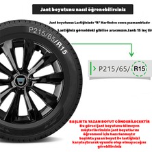 PackGar Dacia Lodgy 16 Inç Jant Kapağı Amblemli Piano Black 4'lü Set 214