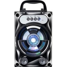 HaiTun Taşınabilir Karaoke Hoparlör Kablosuz Bluetooth Hoparlör Sistemi Bas Subwoofer Mikrofon Desteği Eller Serbest / USB / Tf Kart / Aux / Fm | Taşınabilir Hoparlörler (Siyah)( Yurt Dışından )