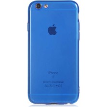 Case World Apple iPhone 6s Kapak Kamera Korumalı Neon Renkli Silikon Kılıf - Neon Mavi