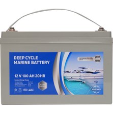 Agromot Marin Akü 12V 100 Ah Marin Jel Akü Deep Cycle Nano Carbon Agm Battery