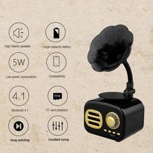 Xinhang Retro Radyo Bluetooth Ses Amplifikatörü Taşınabilir Mini Kablosuz Gramofon Hoparlör Müzik Subwoofer Destek Tf Kart Oynat | Kitaplık Hoparlörler Maun (Yurt Dışından)