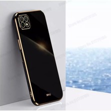 MTK Moveteck Xiaomi Redmi 9c Uyumlu Kılıf Kamera Lens Korumalı Parlak Gold Kenarlı Yumuşak Renkli Silikon