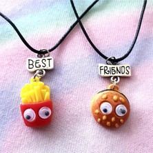 The Collection Hamburger Patates Kızartması Arkadaşlık Best Friends Kolyesi