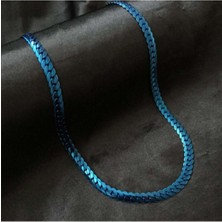 The Collection Urban Paslanmaz Mavi Çelik Zincir Kolye