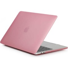 Kilifone - Macbook 13.3' New Pro - Alt ve Üst Koruyucu Msoft Mat Kapak - Pembe