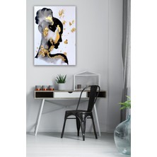 Linacci Soyut Gold Kanvas Tablo