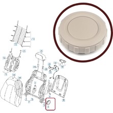 Bross Otomotiv BDP1138 Audi Seat Skoda Vw Için Ön Koltuk Sırt Ayar Makarası Bej 8K0881671