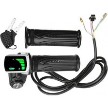Cansın Motors Scooter / Elektrikli Bisiklet Için Analog LCD Şarj Göstergeli Kontak-Anahtarlı Gaz Kolu