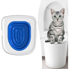 Kesoto Kedi Tuvalet Eğitim Kiti Urinal Koltuk Lazımlık Pet Keden Ev Kedi Tuvalet Eğitmeni Mavi 38 x 34 x 3.2 cm (Yurt Dışından)