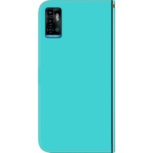 PLZ Shop Zte Blade A72 / V40 Vita Mint Green Için Taklit Ayna Pu Kılıfı (Yurt Dışından)