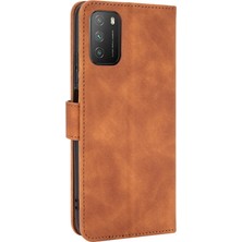 PLZ Shop Xiaomi Poco M3 Cilt Fe Deri Kılıfı Kahverengi (Yurt Dışından)