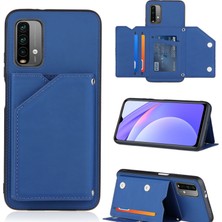 PLZ Shop Xiaomi Poco M3 / Redmi Note 9 4g Pu + Tpu + Pc Kasası Mavi (Yurt Dışından)