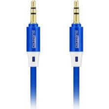 Subzero Aux Kablo 1 Metre Renkli Ses Aktarım Kablosu 3.5 Jack Giriş