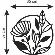 Mart Medya Reklam Çiçek Ahşap Dekor 35X37 cm