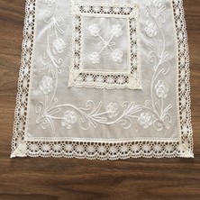 Yavuz Tekstil Çeyizlik Ipek Dokuma Dantelli Zigon %100 Ipek El Işçiliği