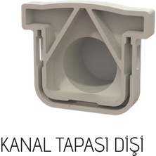 Lux Wares 150x100x500 mm Drenaj Kanalı Plastik Izgara + Oluk + Tapa