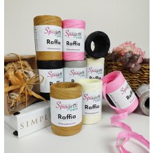 Spagetti Yarn Siyah Raffia Ip