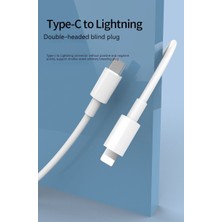 Shinee iPhone Uyumlu Için 2m Hızlı Şarj Pd Type-C Lightning Data Kablosu - Beyaz (Yurt Dışından)