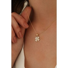 Milet Kuyumculuk 14 Ayar Altın Forze Zincir Yonca Kolye