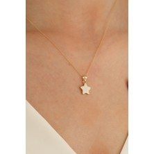 Milet Kuyumculuk 14 Ayar Altın Forze Zincir Yıldız Kolye