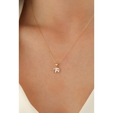 Milet Kuyumculuk 14 Ayar Altın Forze Zincir Fil Kolye