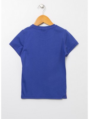 U.S. Polo Assn. Baskılı Mavi Erkek Çocuk T-Shirt Fuspakids
