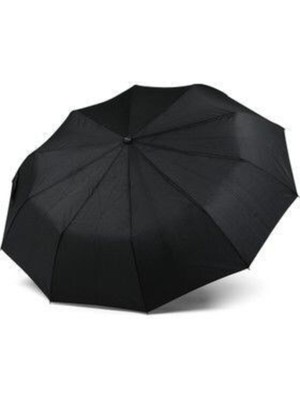 10 Tel Tam Otomatik Lüx Siyah Şemsiye