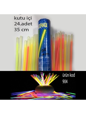 Okuyucu Ticaret Glow Stick Neon Çubuk 24 Adet 35 Cm.
