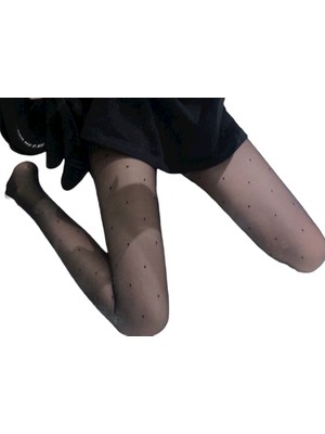 Artspot 4 Adet Kadın Nokta Desen Külotlu Çorap - Siyah (Yurt Dışından)
