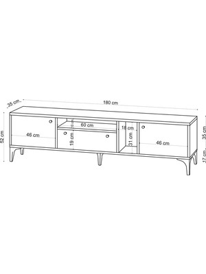 Decormet Penny Tv Sehpası Safir Meşe -DEC-20049