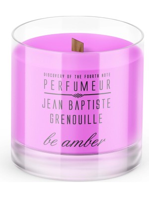 Jean Baptiste Grenouille 340ML Jbg Amber ve Musk Kokulu Designed By Burcu Dekoratif Şeffaf Pembe Mum Be Amber