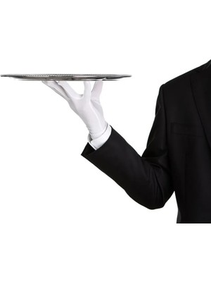 Torun Garson Servis Eldiveni Beyaz Renk Esnek Kumaş