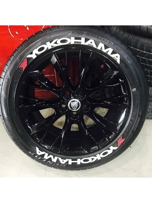 Kom Yokohama Beyaz Kalıcı Lastik Yazısı Yokohama Sticker 4 Kit