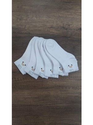 Erceys Çocuk 6 Çift Pamuklu Yazlık Beyaz Patik Çorap