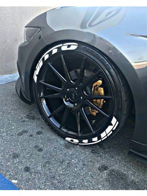 Kom Nitto Beyaz Kalıcı Lastik Yazısı Nitto Sticker 4 Kit