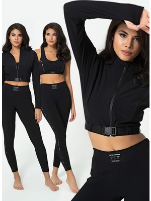 For You 3'lü Ara Biyeli Siyah Activewear Set S26985