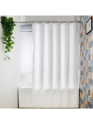 Xinhang Avrupa Beyaz Duş Perdesi Katı Renk Polyester Kumaş Kalın Su Geçirmez Perdeler Kalıp Basit Banyo Seti Bölme Perdesi 180 * 180 Cm (Yurt Dışından)