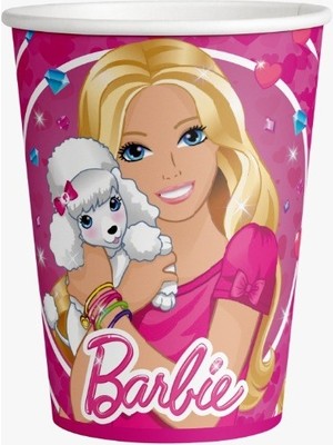 Barbie Doğum Günü 8 Kişilik  70X100 cm Afişli Barbie Parti Malzemeleri Seti