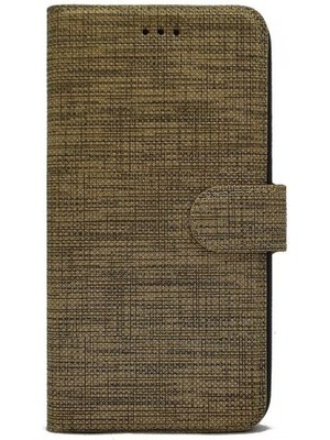 Dlrcase General Mobile Gm 22 Plus Kılıf Kartvizitli Exclusive Spor Cüzdan Kahverengi