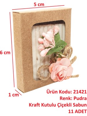 Dantelux 11 Adet Kraf Kutulu Çiçekli Sabun 21421-C11 Pudra