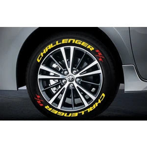 Challenger Rt Sarı Kalıcı Lastik Yazısı Challenger Rt Sticker 4 Kit