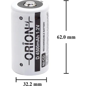 1.2V Ni-Cd D 4500MAH Büyük Boy Şarjlı Pil
