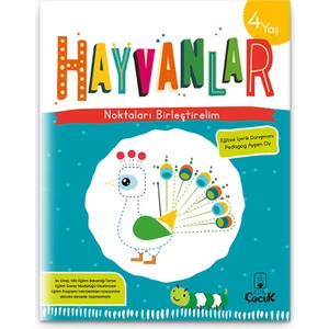 Eğlenceli Soru Cevaplarla "4 Yaş Noktaları Birleştirelim - Hayvanlar" Eğitici Çocuk Etkinlik Kitabı
