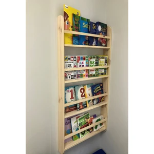 Karaköse Ahşap Montessori Ahşap Çocuk Odası Eğitici Kitaplık Ahşap Bebek Çocuk Odası Duvar Rafı Kitaplık Eğitici