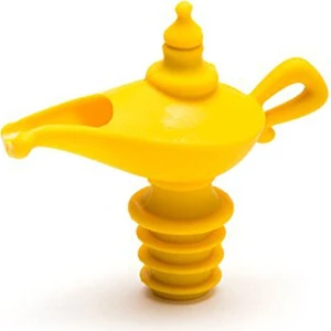 3 Adet Yaratıcı Silikon Aladdin Sihirli Lamba Kırmızı Şarap Şişesi Dökücü Manuel Sızdırmaz Havasız Şişe Durdurucu (Yurt Dışından)