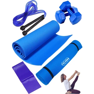 4 Parça Pilates Seti Pilates Minderi 1 kg Dambıl Seti Direnç Lastiği Yoga Minderi Seti