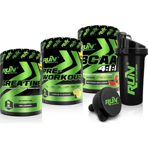 Run Nutrition Güç Ve Performans Kombinasyon Paketi (Pre-Workout,Bcaa,Creatine) + Shaker, Huni