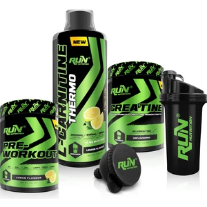 Run Nutrition L-Carnitine Ve Performans Kombinasyon Paketi (L-Carnitine,Creatine,Pre-Workout) + Shaker, Huni